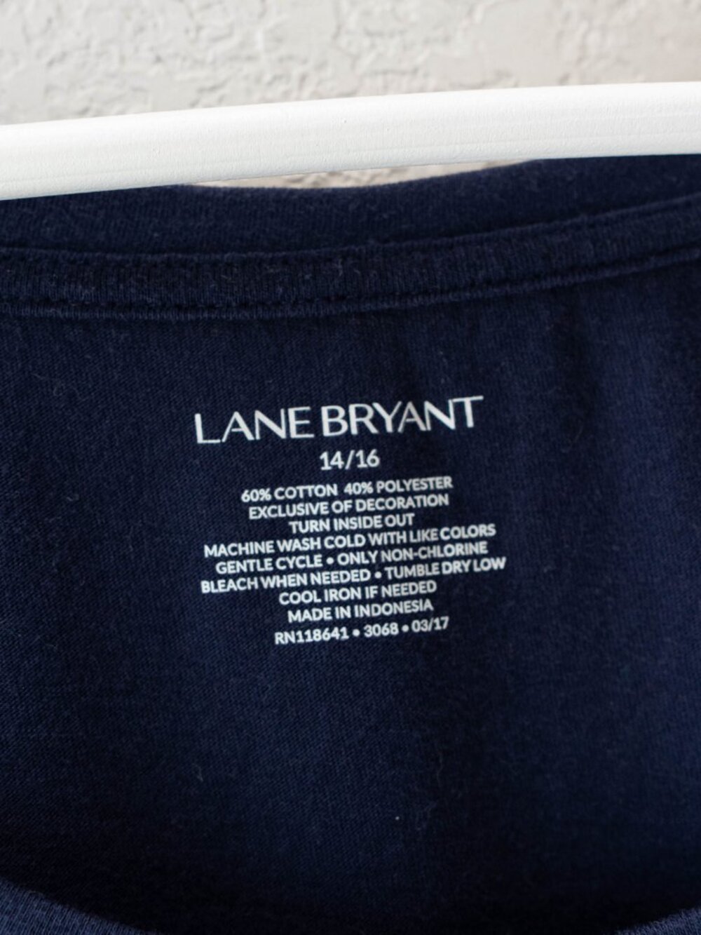 Lane Bryant Womens 14/16 Liberty Graphic Tee Navy Short Sleeve Americana - Picture 2 of 12